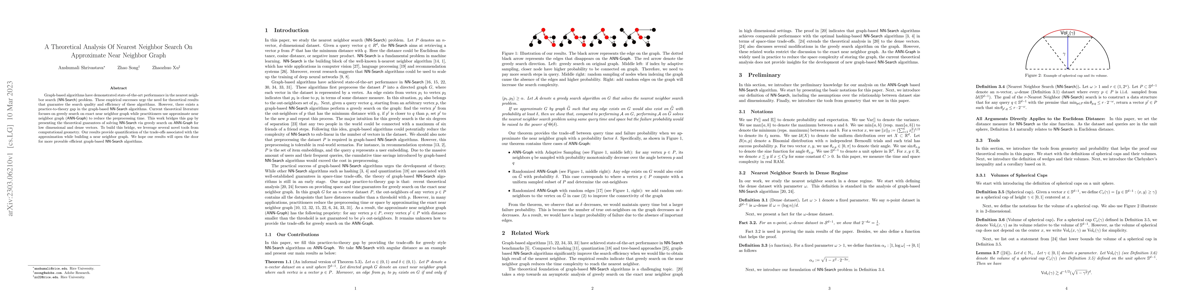 Thumbnail for A Theoretical Analysis Of Nearest Neighbor Search On Approximate Near
  Neighbor Graph