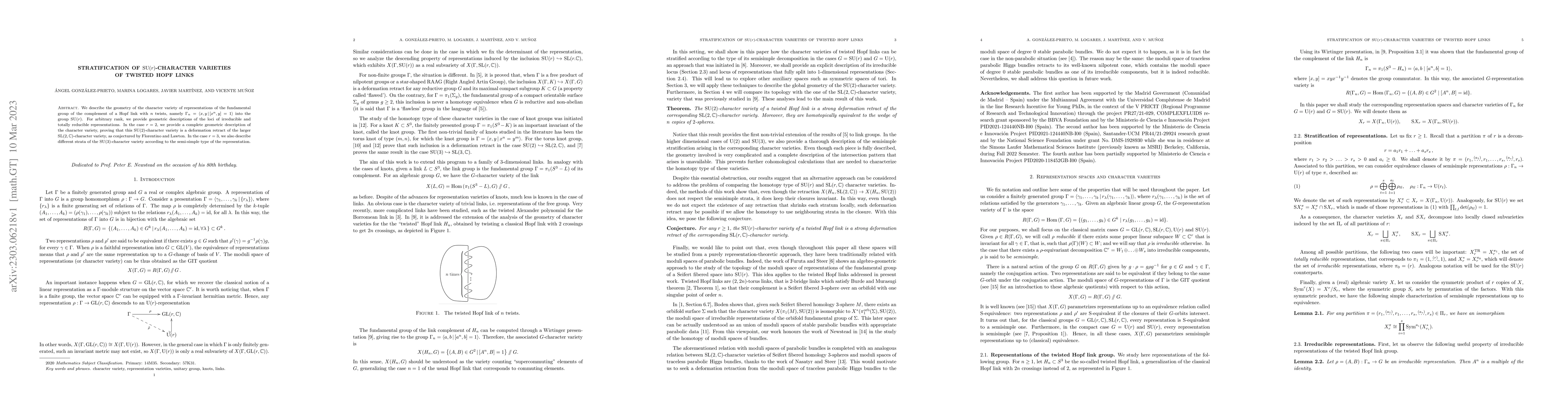 Thumbnail for Stratification of $\mathrm{SU}(r)$-character varieties of twisted Hopf
  links