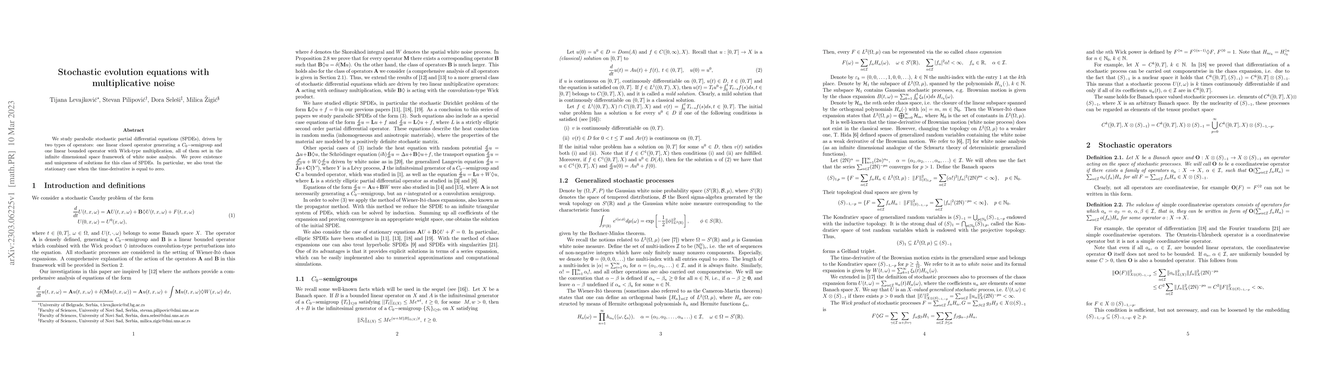 Thumbnail for Stochastic evolution equations with multiplicative noise