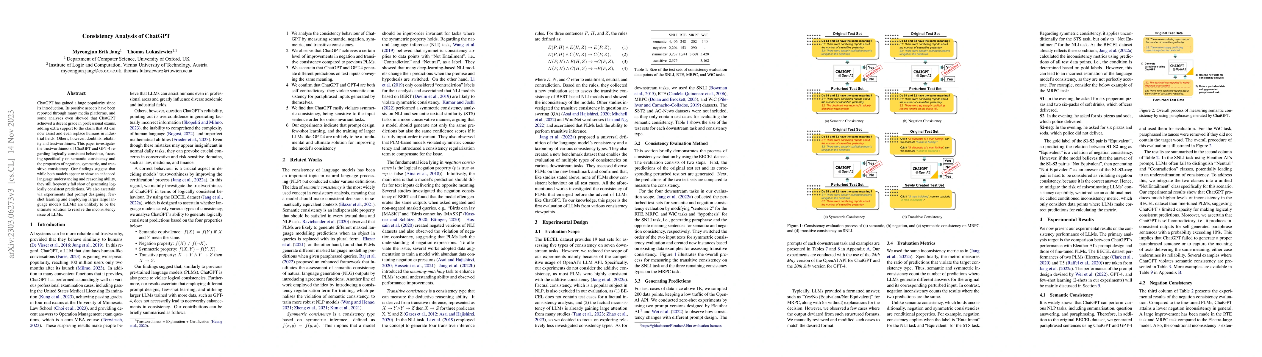 Thumbnail for Consistency Analysis of ChatGPT