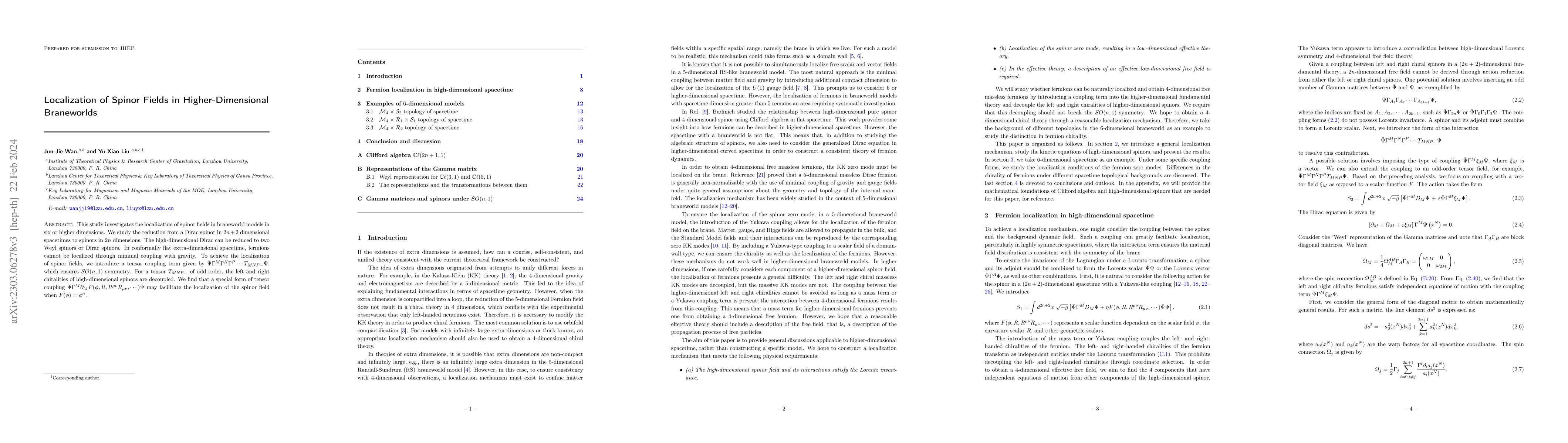 Thumbnail for Localization of Spinor Fields in Higher-Dimensional Braneworlds