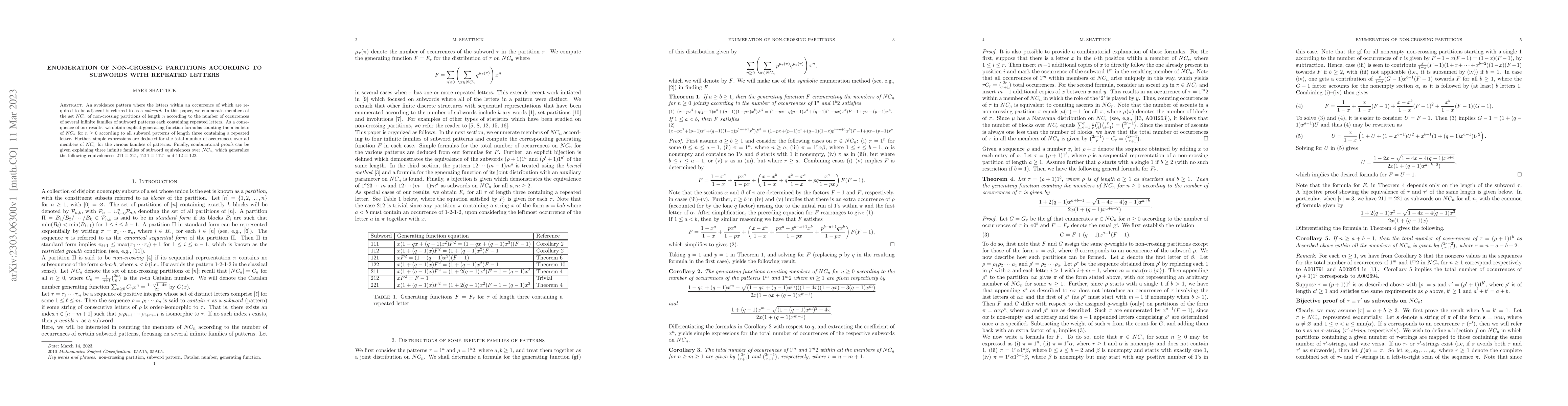 Thumbnail for Enumeration of non-crossing partitions according to subwords with
  repeated letters