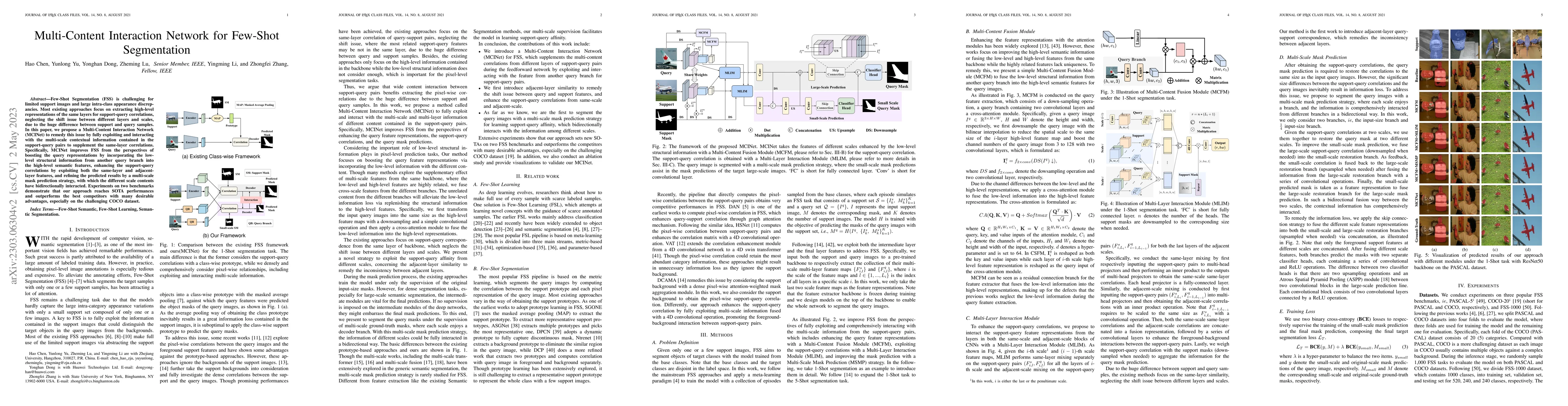 Thumbnail for Multi-Content Interaction Network for Few-Shot Segmentation