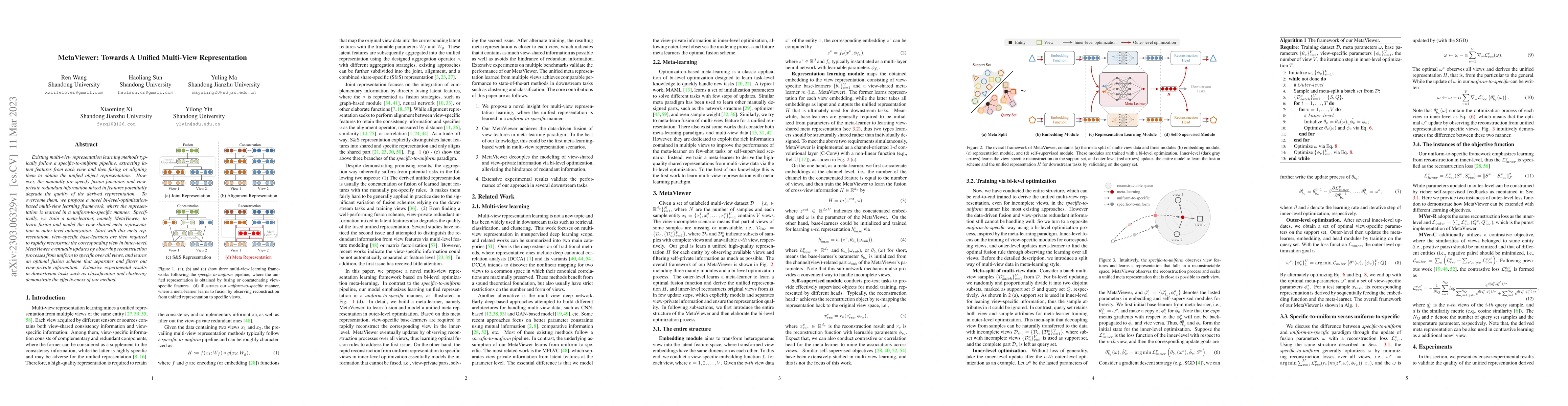 Thumbnail for MetaViewer: Towards A Unified Multi-View Representation
