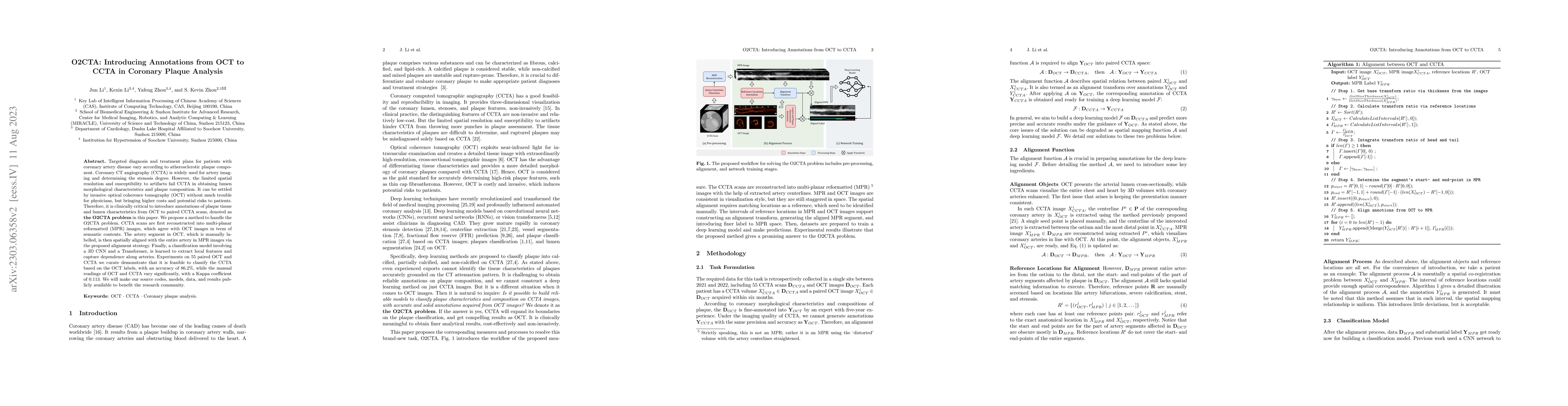 Thumbnail for O2CTA: Introducing Annotations from OCT to CCTA in Coronary Plaque
  Analysis