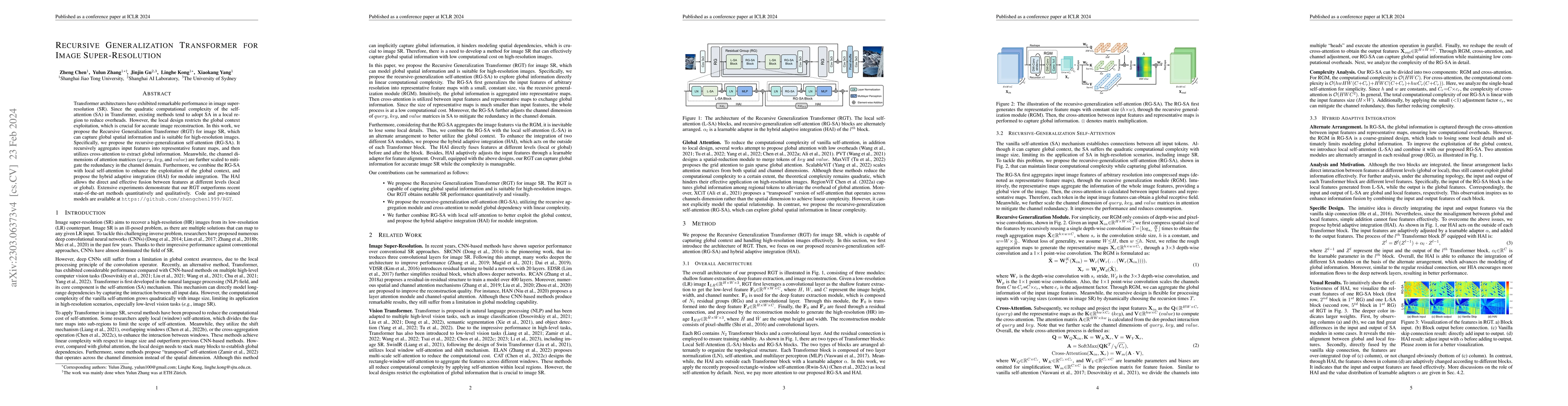 Thumbnail for Recursive Generalization Transformer for Image Super-Resolution
