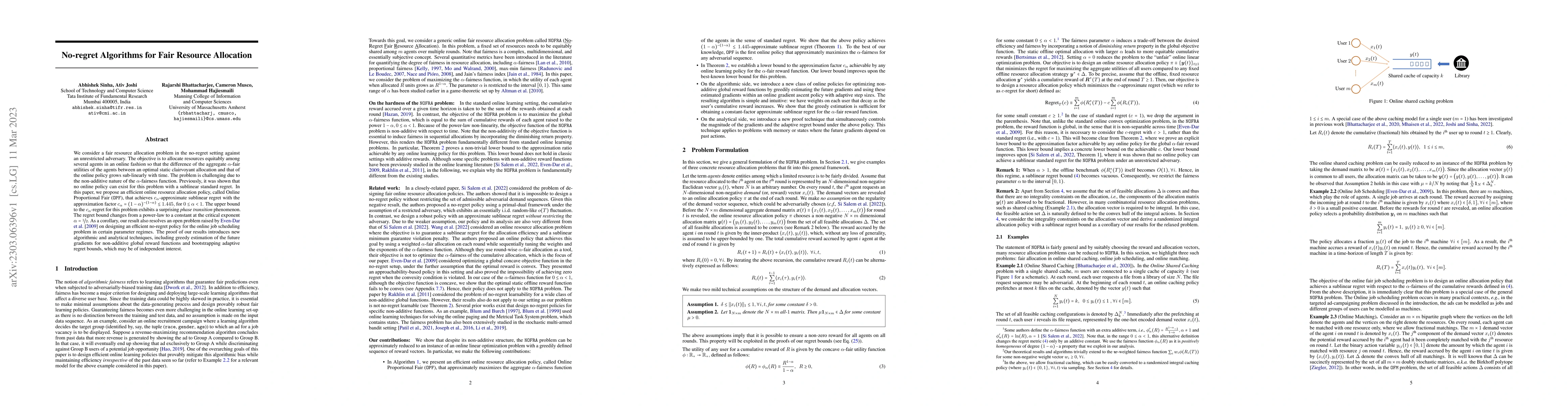 Thumbnail for No-regret Algorithms for Fair Resource Allocation