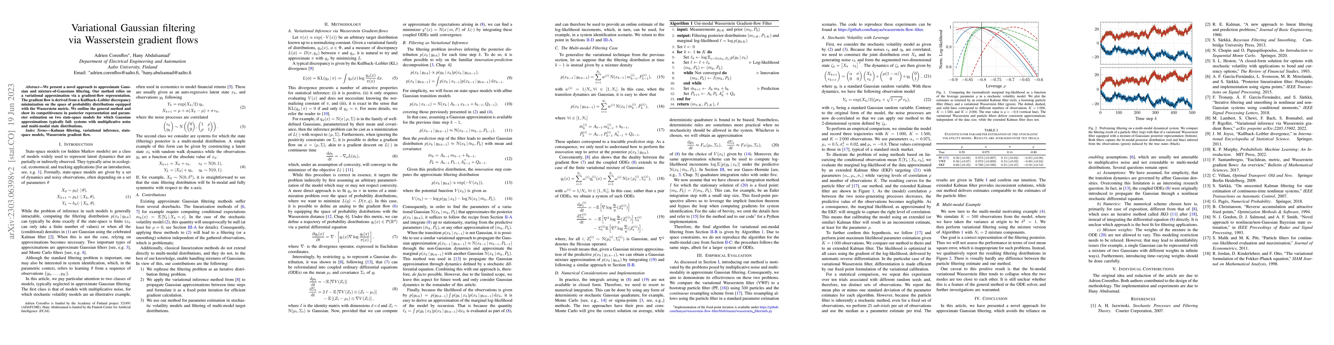 Thumbnail for Variational Gaussian filtering via Wasserstein gradient flows