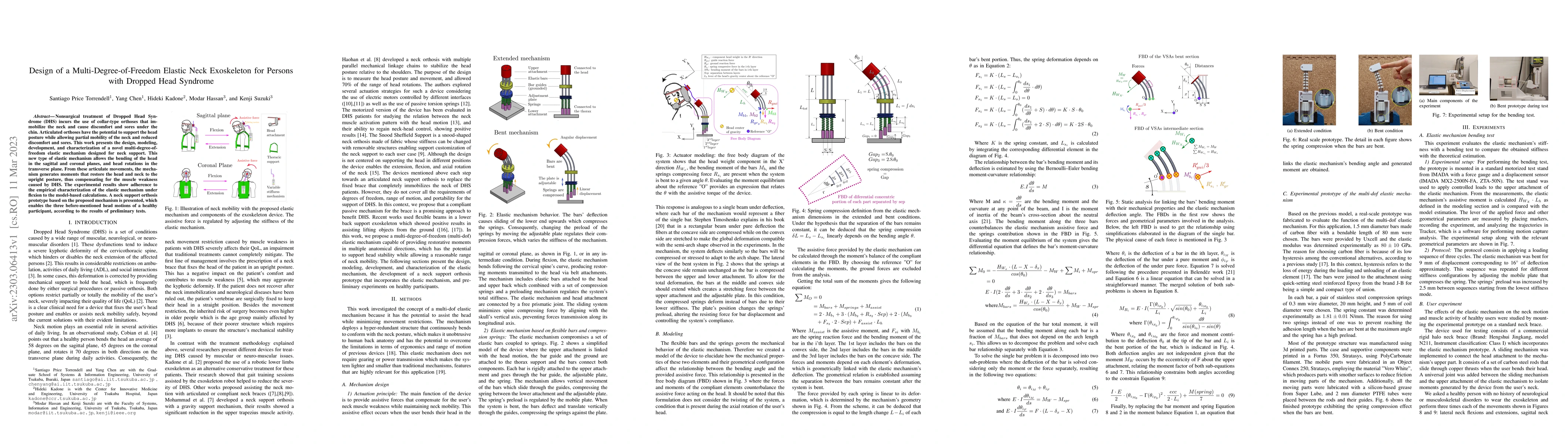 Thumbnail for Design of a Multi-Degree-of-Freedom Elastic Neck Exoskeleton for Persons
  with Dropped Head Syndrome