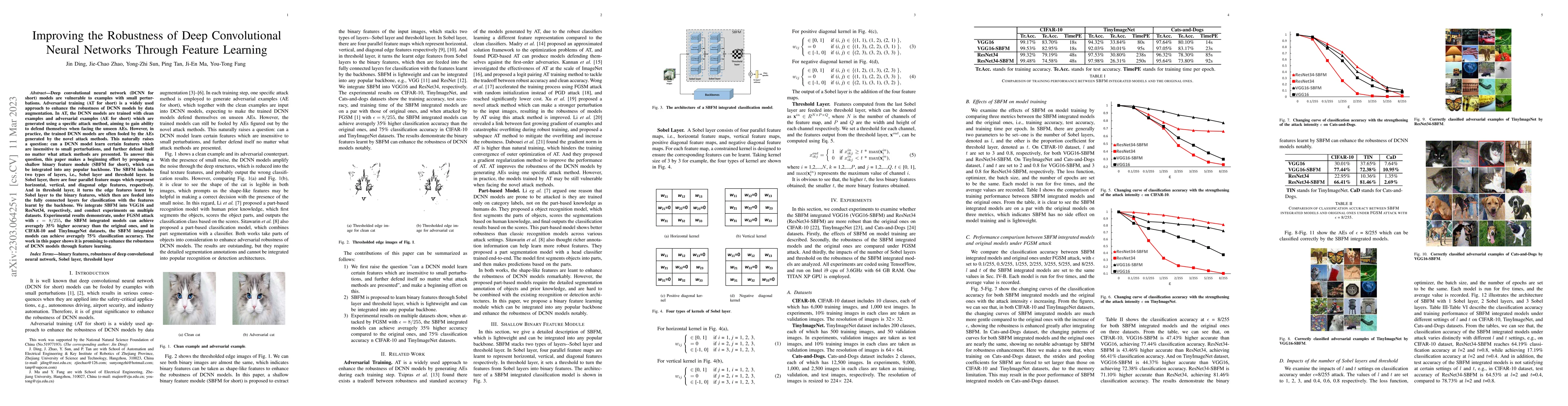 Thumbnail for Improving the Robustness of Deep Convolutional Neural Networks Through
  Feature Learning
