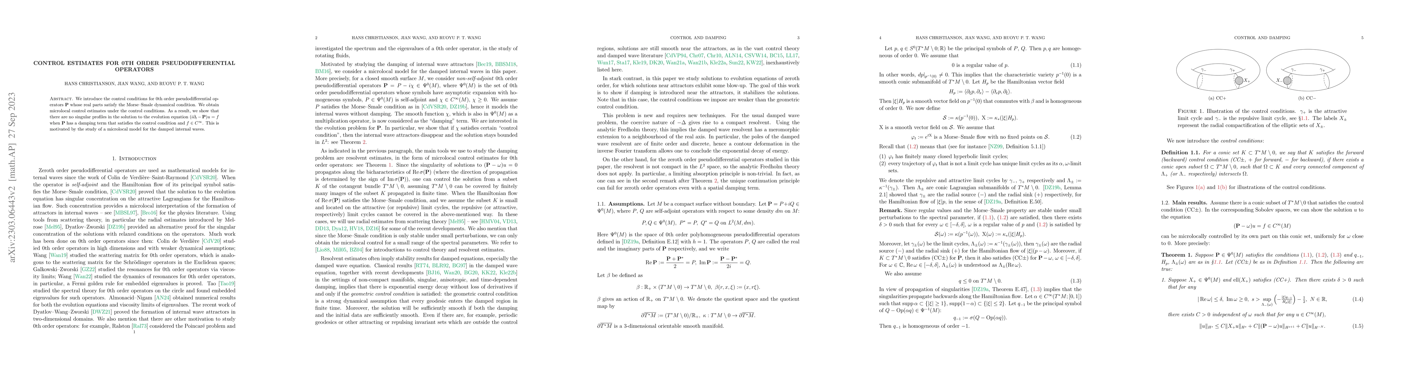 Thumbnail for Control estimates for 0th order pseudodifferential operators