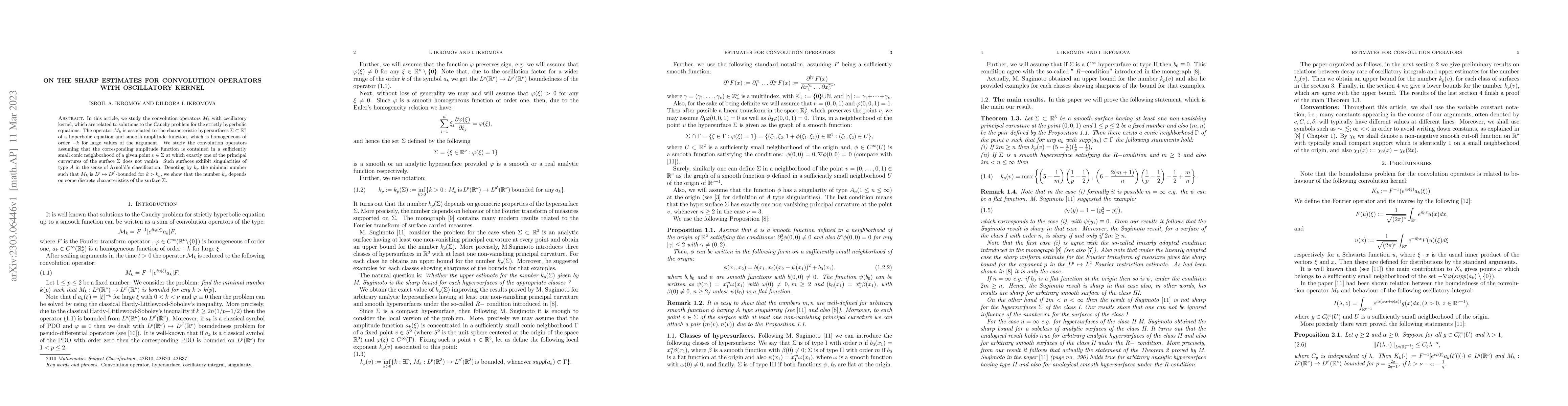 Thumbnail for On the sharp estimates for convolution operators with oscillatory kernel