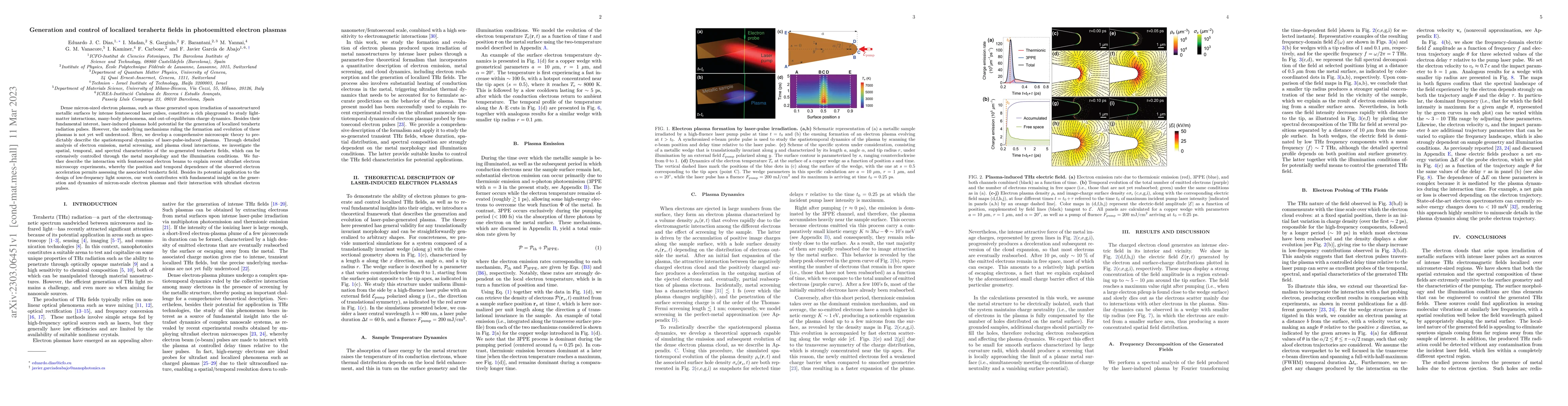 Thumbnail for Generation and control of localized terahertz fields in photoemitted
  electron plasmas