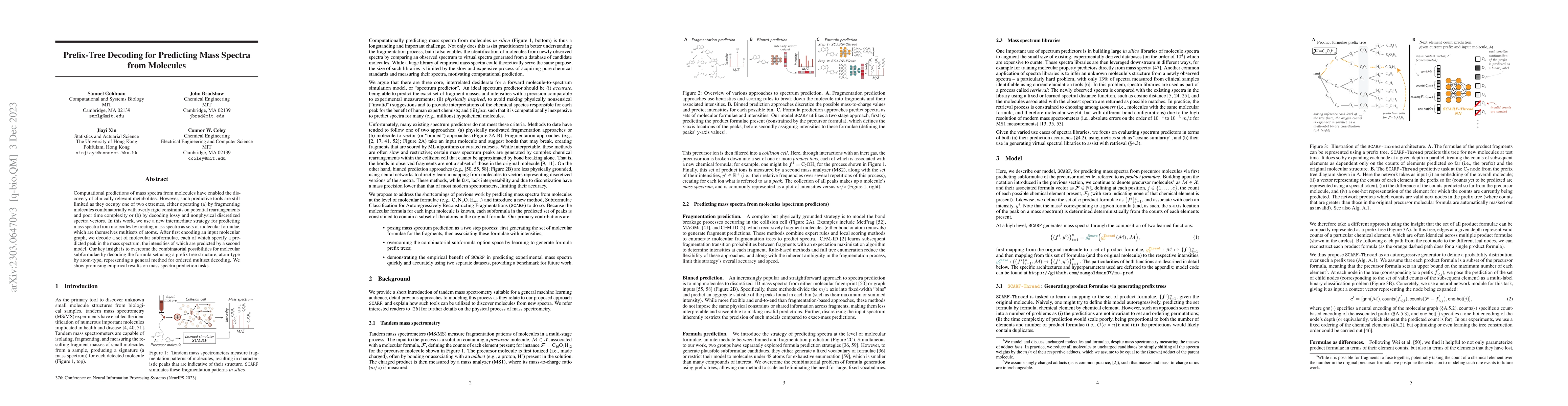 Thumbnail for Prefix-Tree Decoding for Predicting Mass Spectra from Molecules
