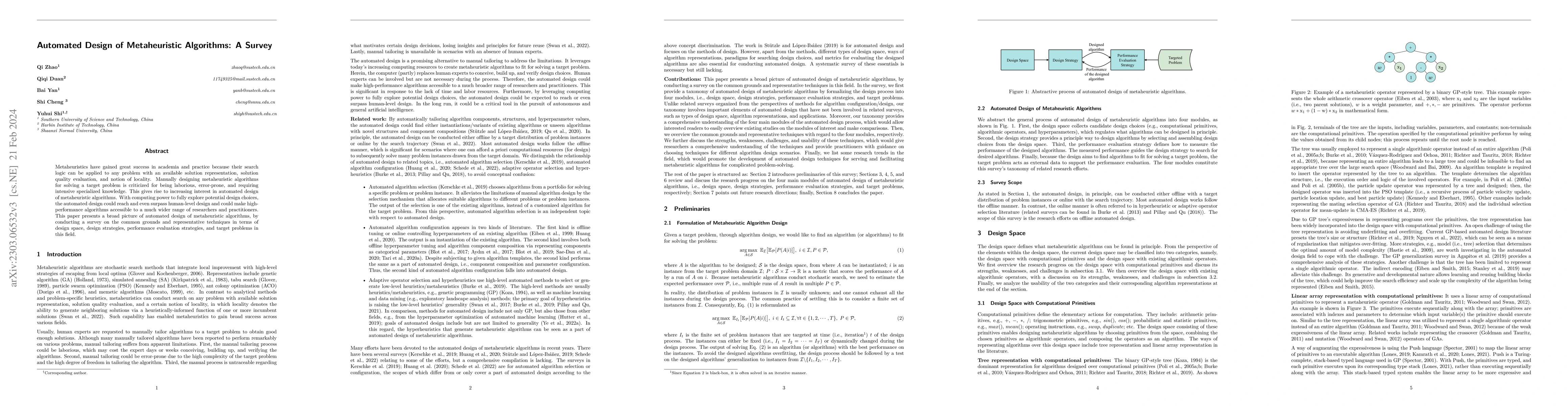 Thumbnail for Automated Design of Metaheuristic Algorithms: A Survey