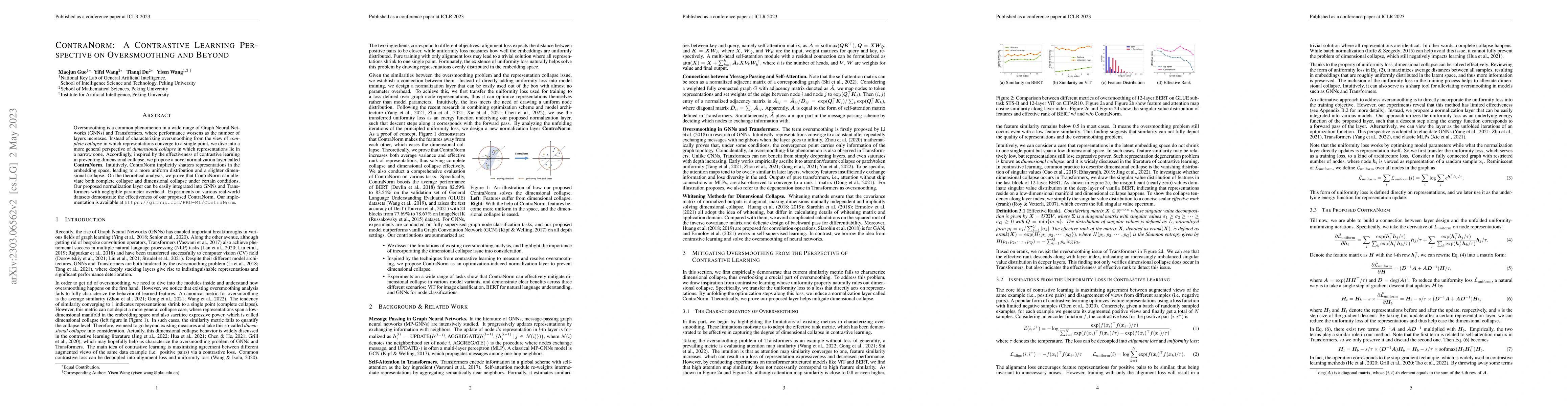 Thumbnail for ContraNorm: A Contrastive Learning Perspective on Oversmoothing and
  Beyond