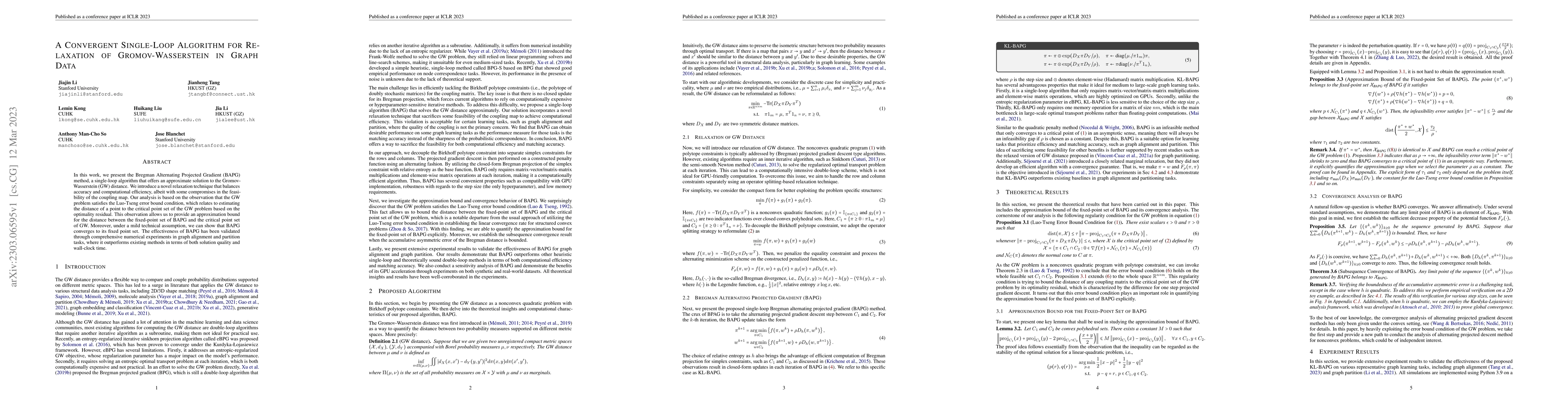 Thumbnail for A Convergent Single-Loop Algorithm for Relaxation of Gromov-Wasserstein
  in Graph Data