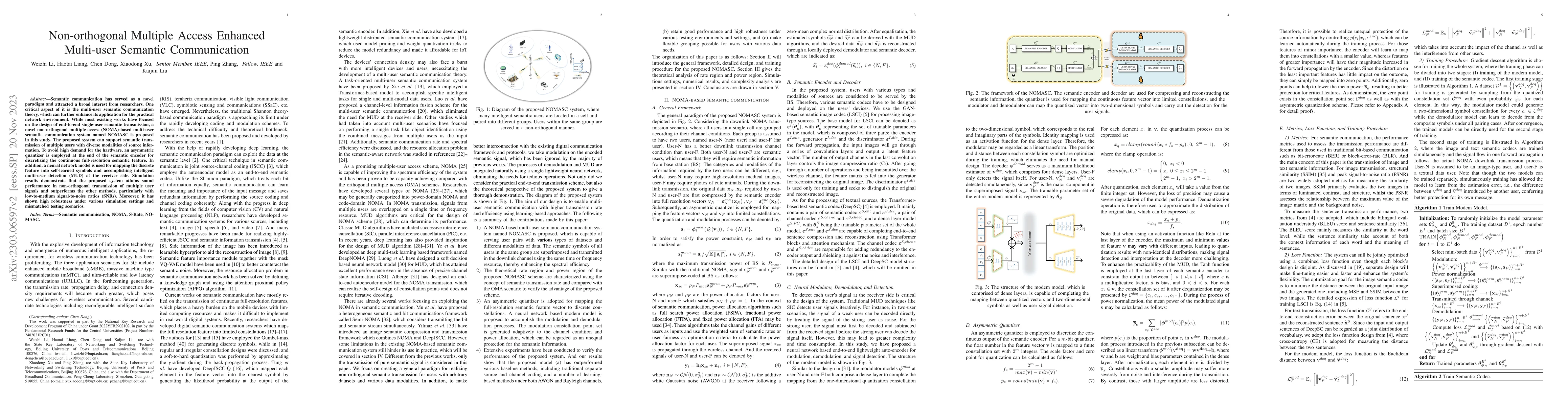 Thumbnail for Non-Orthogonal Multiple Access Enhanced Multi-User Semantic
  Communication