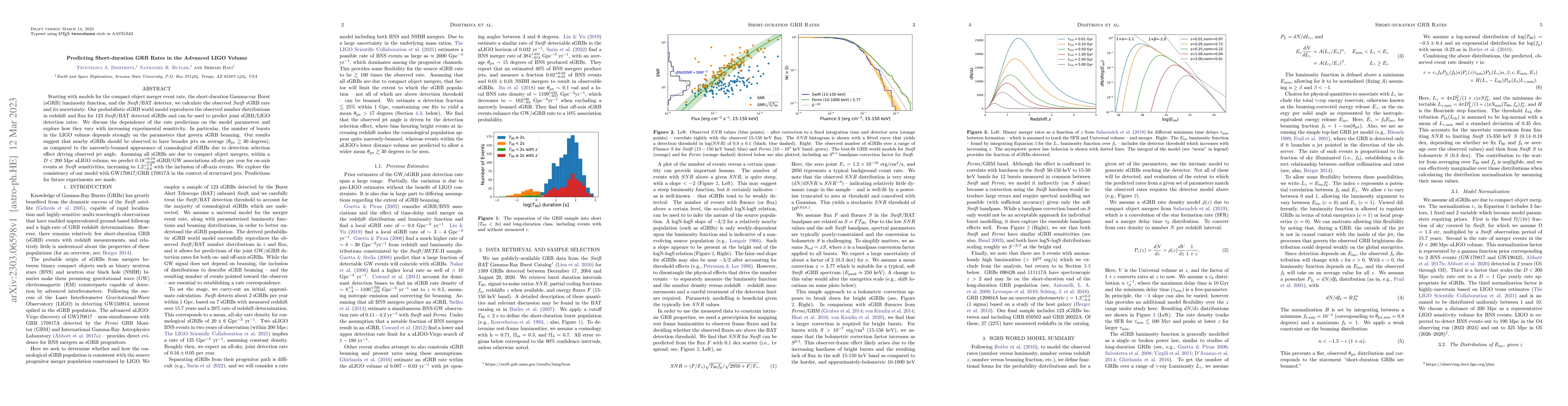 Thumbnail for Predicting Short-duration GRB Rates in the Advanced LIGO Volume