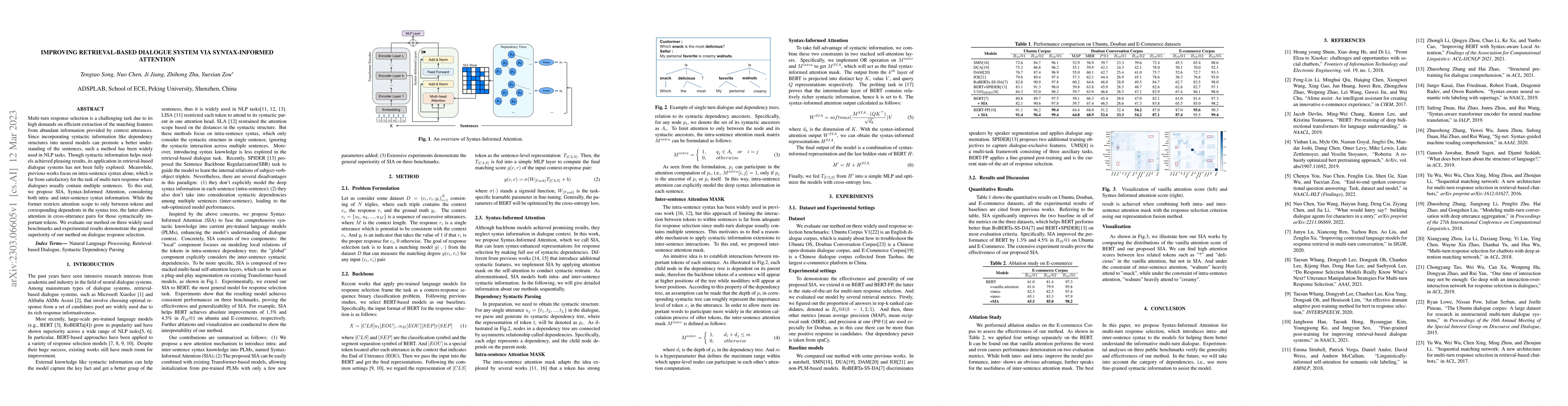 Thumbnail for Improve Retrieval-based Dialogue System via Syntax-Informed Attention