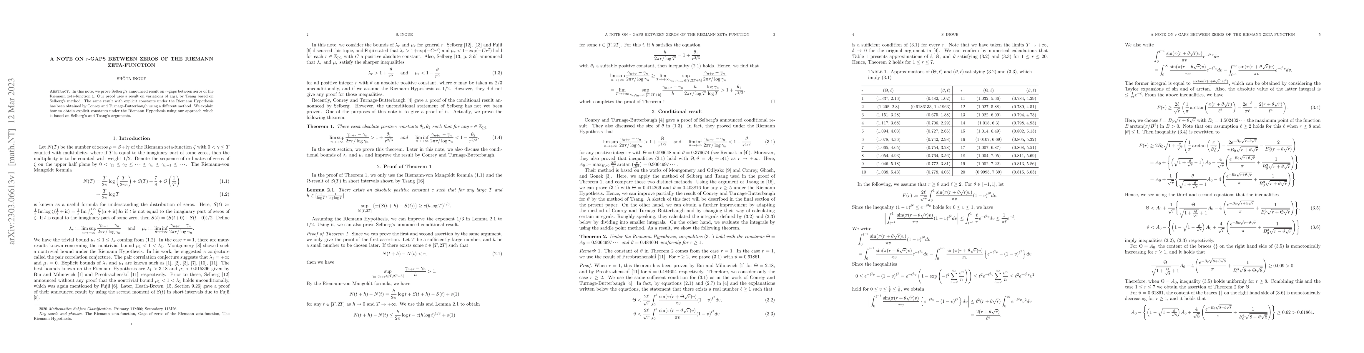 Thumbnail for A note on $r$-gaps between zeros of the Riemann zeta-function