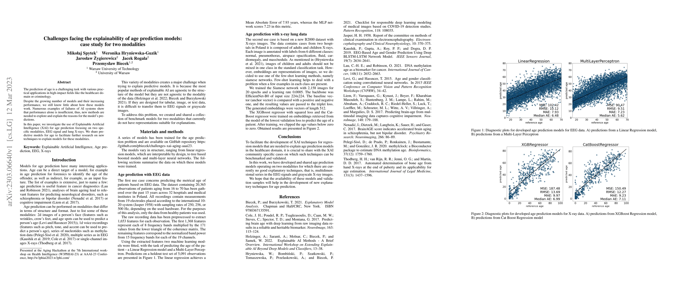 Thumbnail for Challenges facing the explainability of age prediction models: case
  study for two modalities