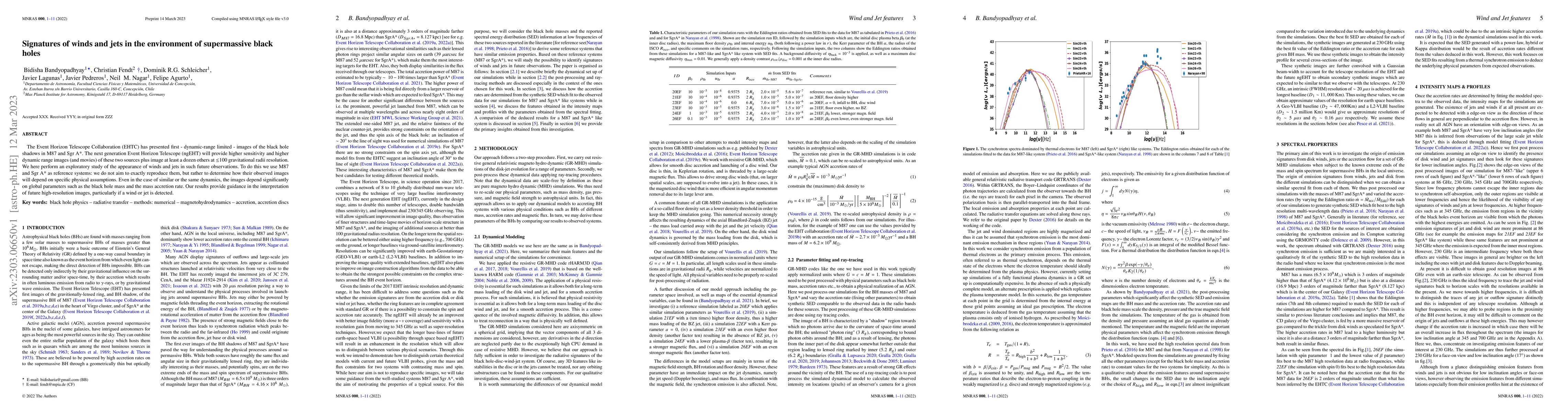Thumbnail for Signatures of winds and jets in the environment of supermassive black
  holes