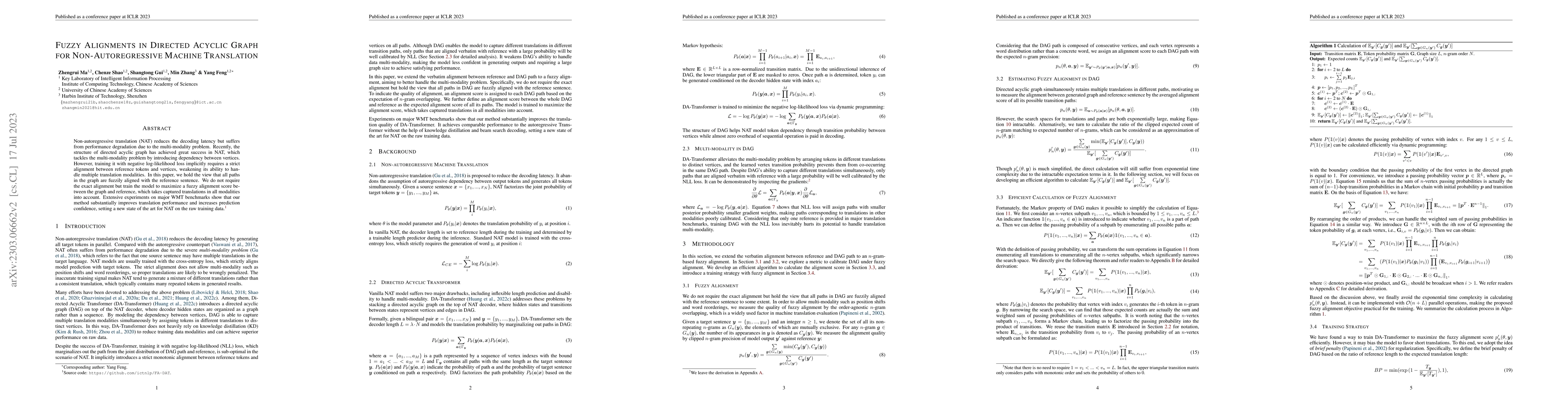 Thumbnail for Fuzzy Alignments in Directed Acyclic Graph for Non-Autoregressive
  Machine Translation