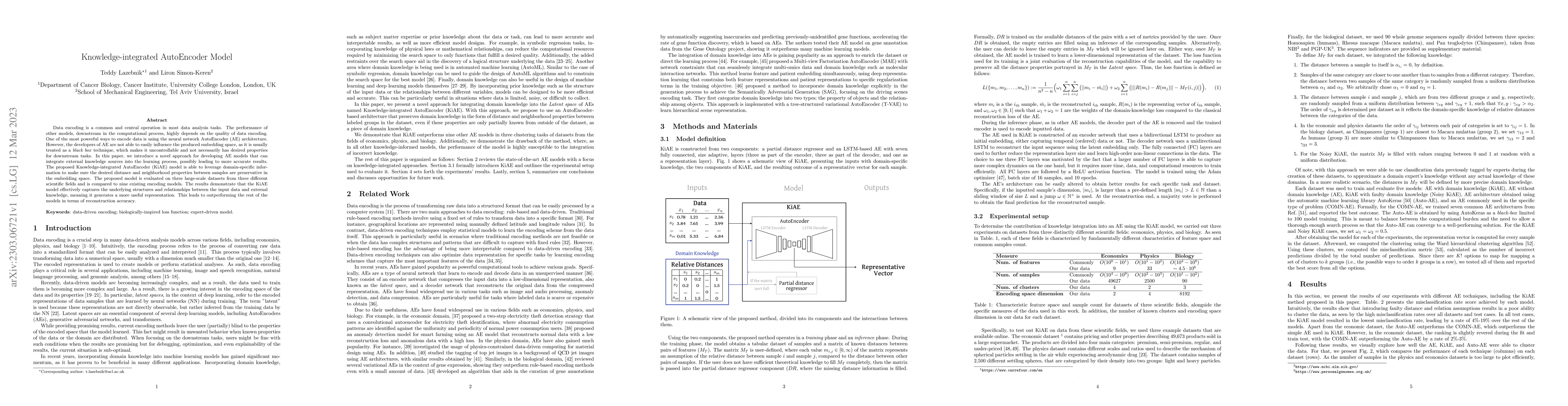 Thumbnail for Knowledge-integrated AutoEncoder Model