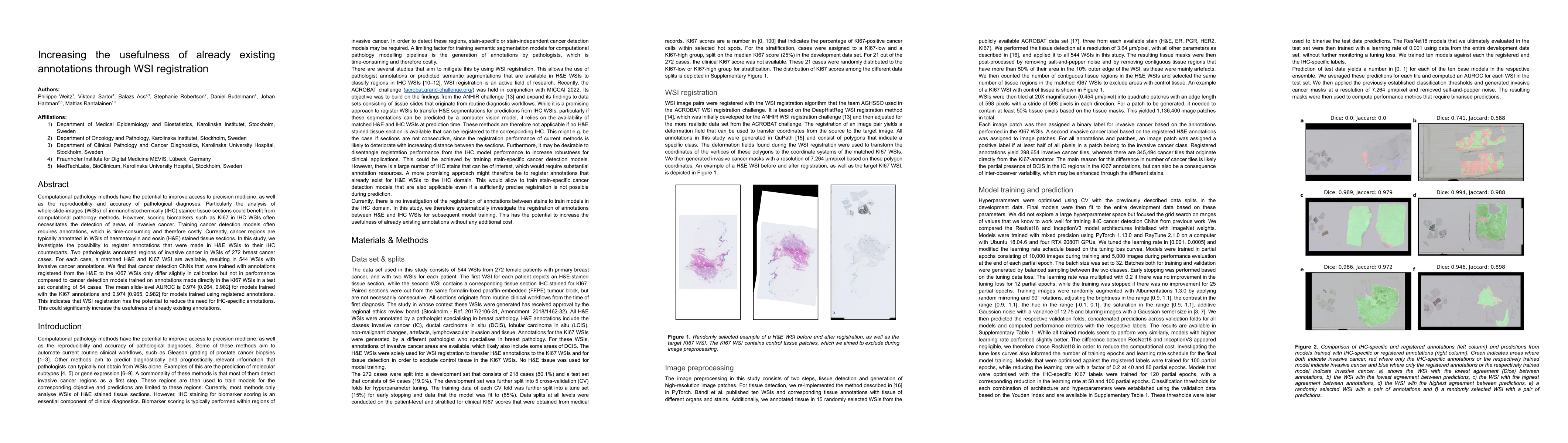 Thumbnail for Increasing the usefulness of already existing annotations through WSI
  registration