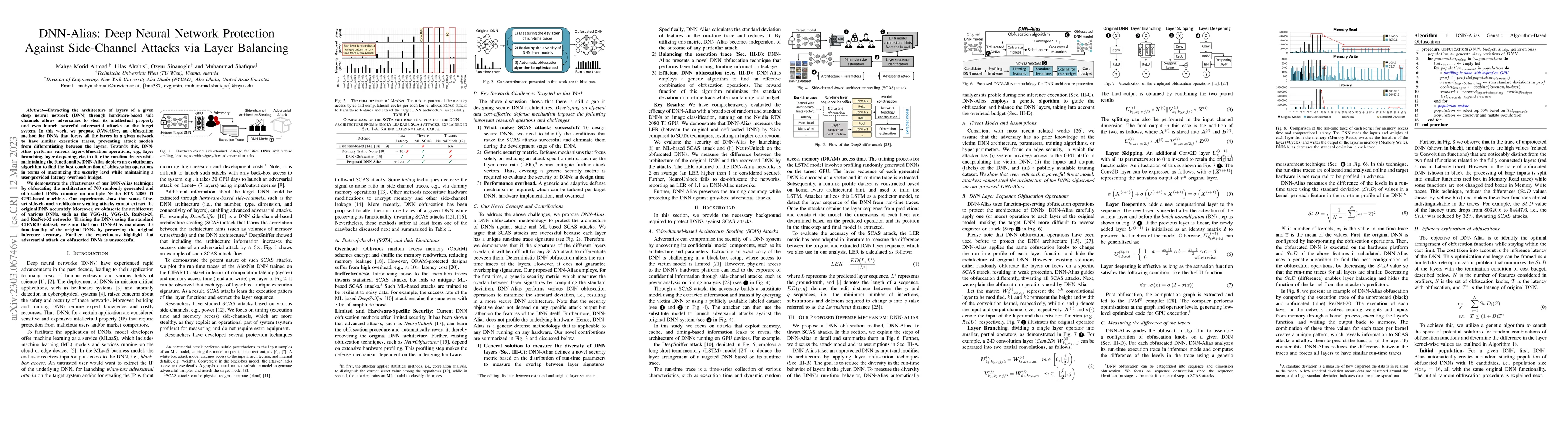Thumbnail for DNN-Alias: Deep Neural Network Protection Against Side-Channel Attacks
  via Layer Balancing