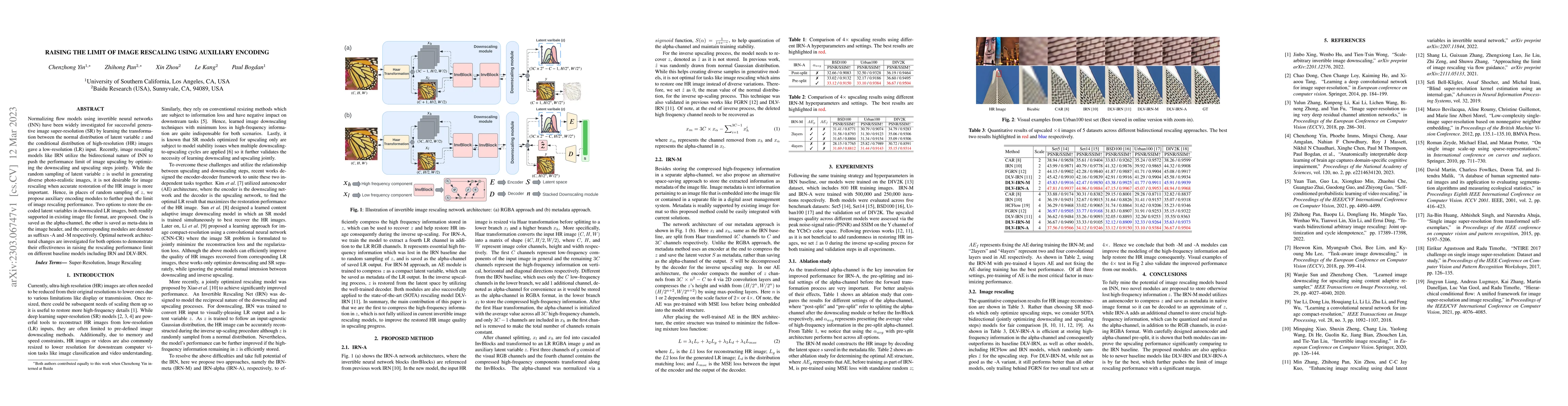 Thumbnail for Raising The Limit Of Image Rescaling Using Auxiliary Encoding