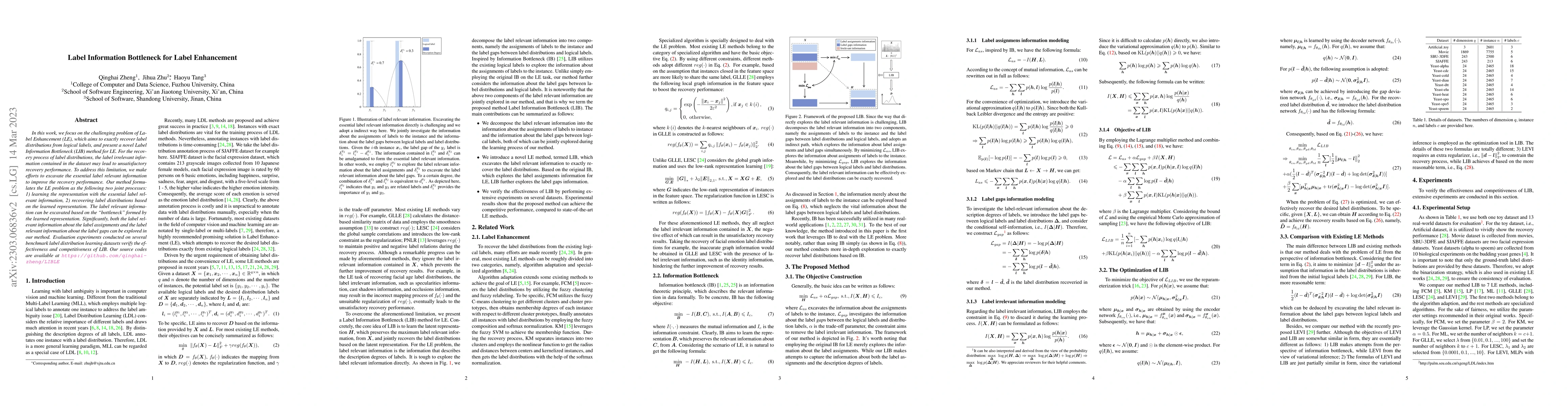 Thumbnail for Label Information Bottleneck for Label Enhancement