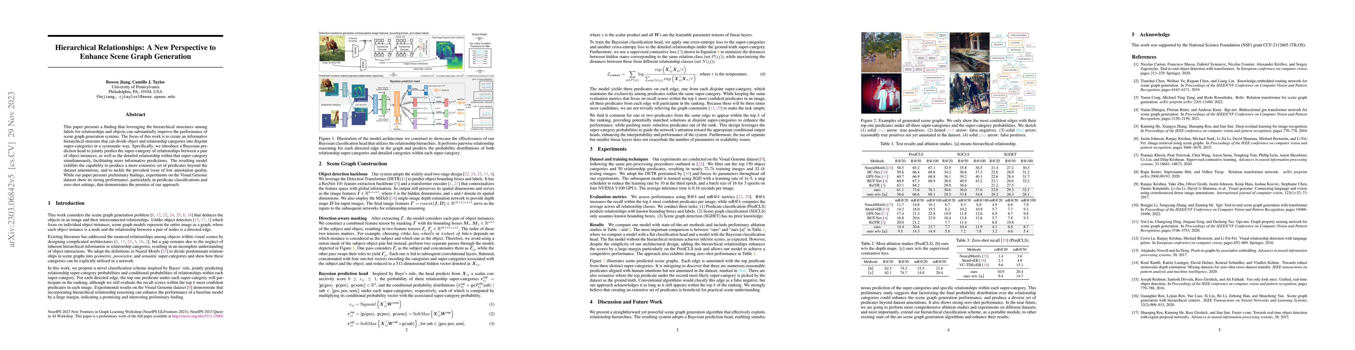 Thumbnail for Hierarchical Relationships: A New Perspective to Enhance Scene Graph
  Generation