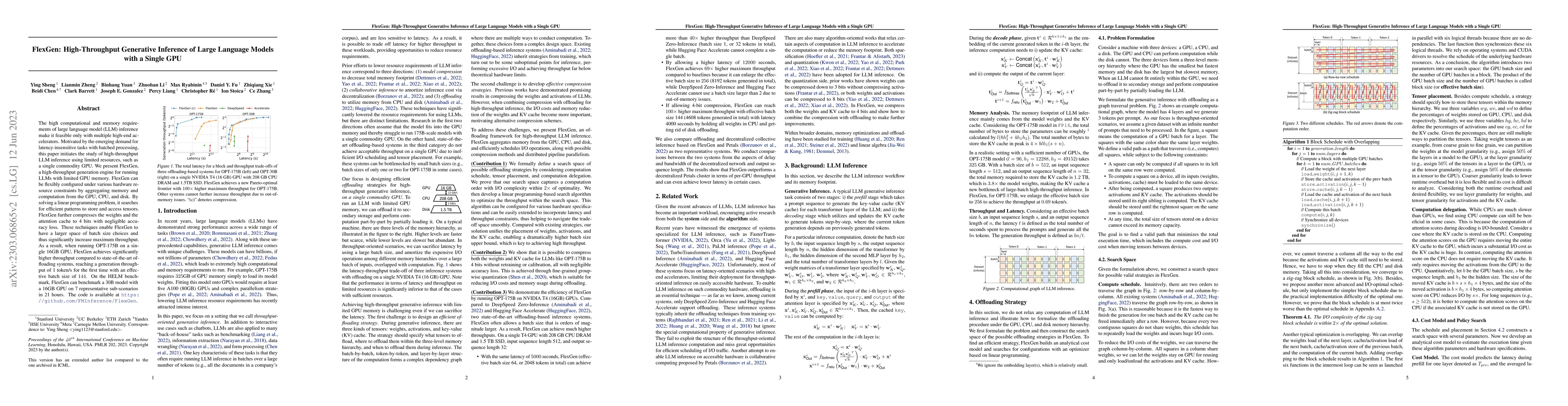 Thumbnail for FlexGen: High-Throughput Generative Inference of Large Language Models
  with a Single GPU
