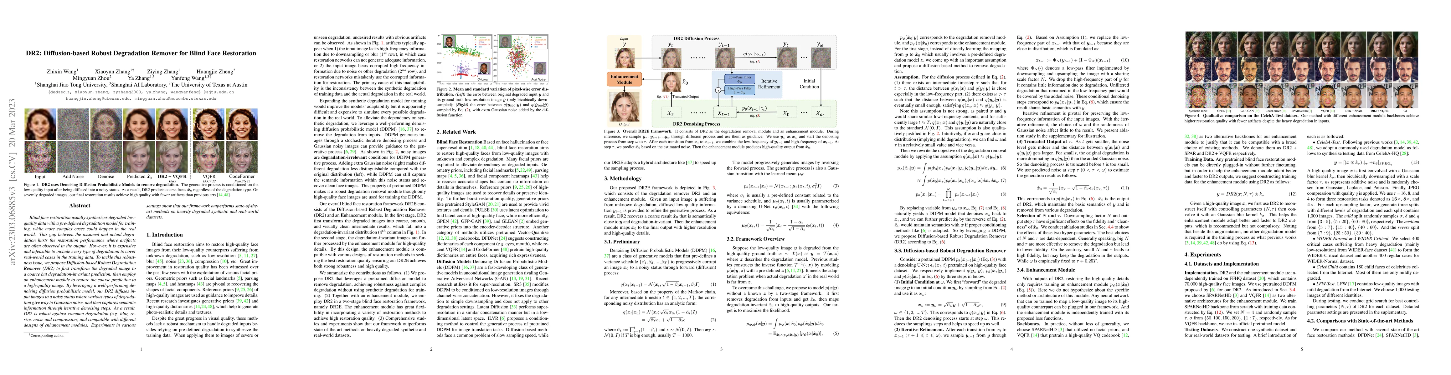 Thumbnail for DR2: Diffusion-based Robust Degradation Remover for Blind Face
  Restoration