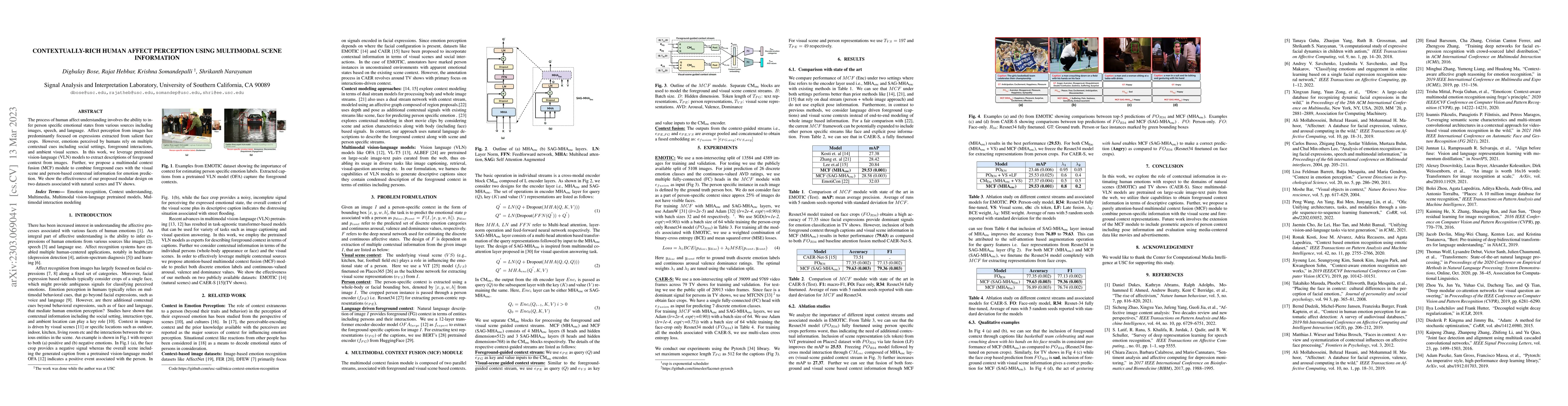 Thumbnail for Contextually-rich human affect perception using multimodal scene
  information