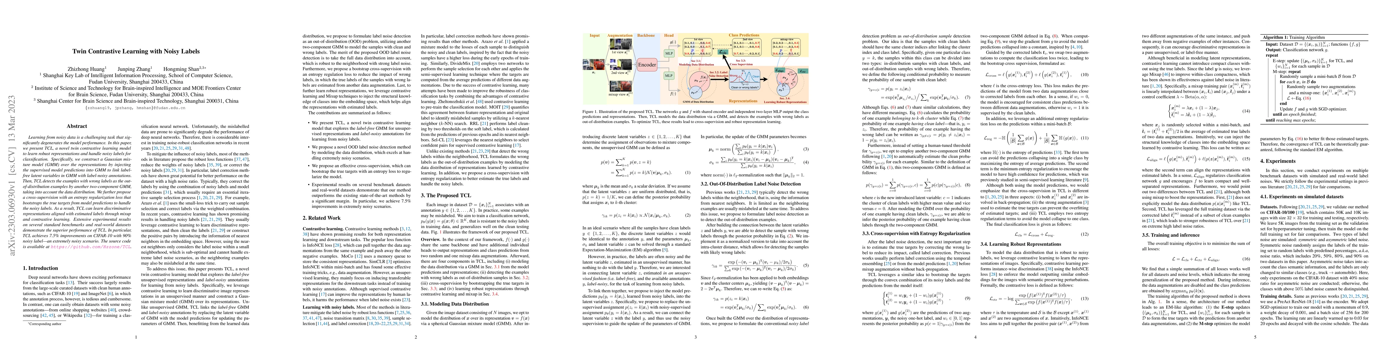 Thumbnail for Twin Contrastive Learning with Noisy Labels