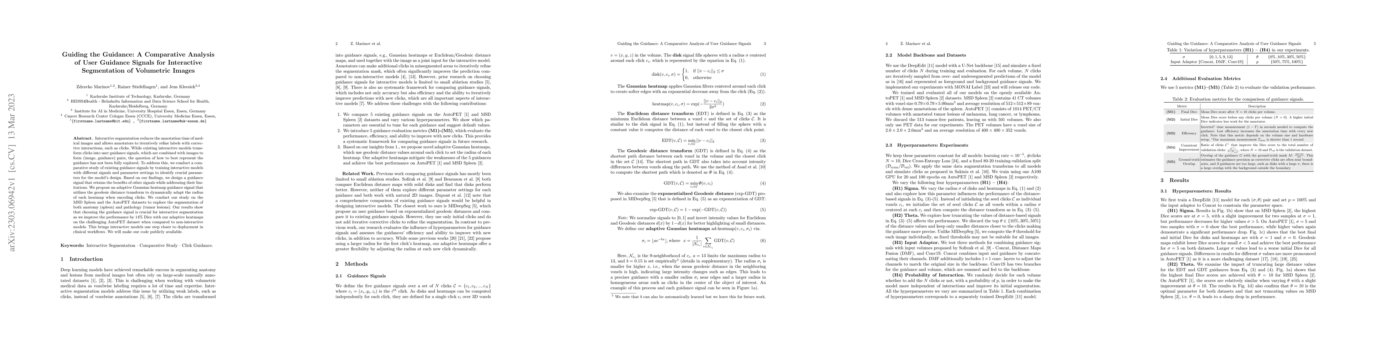 Thumbnail for Guiding the Guidance: A Comparative Analysis of User Guidance Signals
  for Interactive Segmentation of Volumetric Images