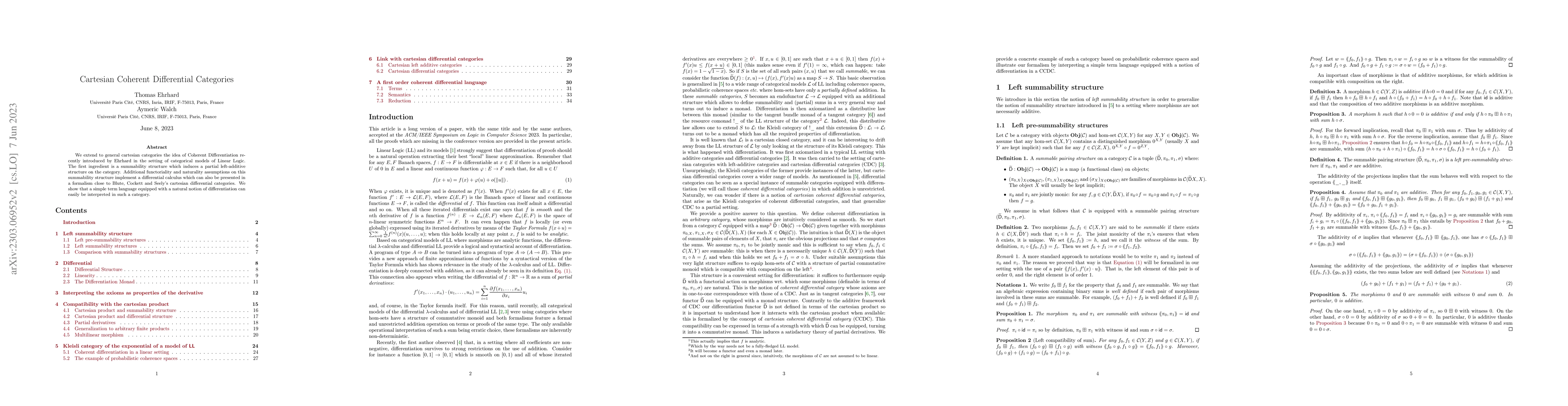 Thumbnail for Cartesian Coherent Differential Categories