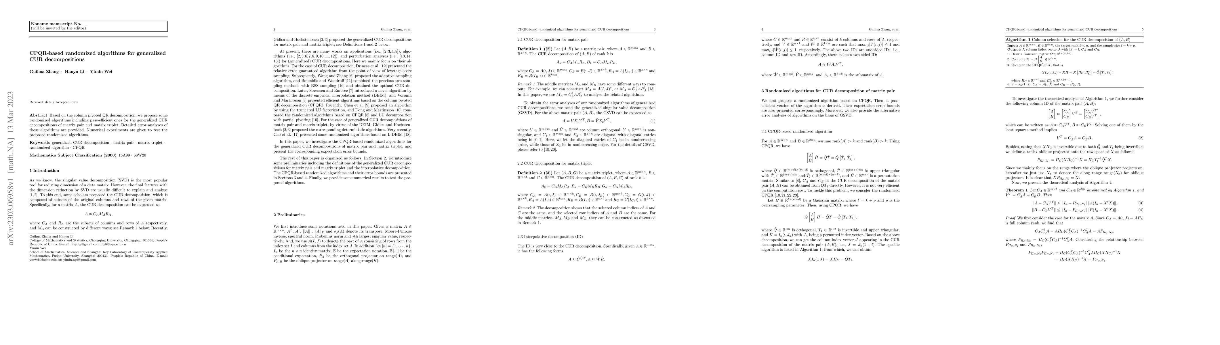 Thumbnail for CPQR-based randomized algorithms for generalized CUR decompositions