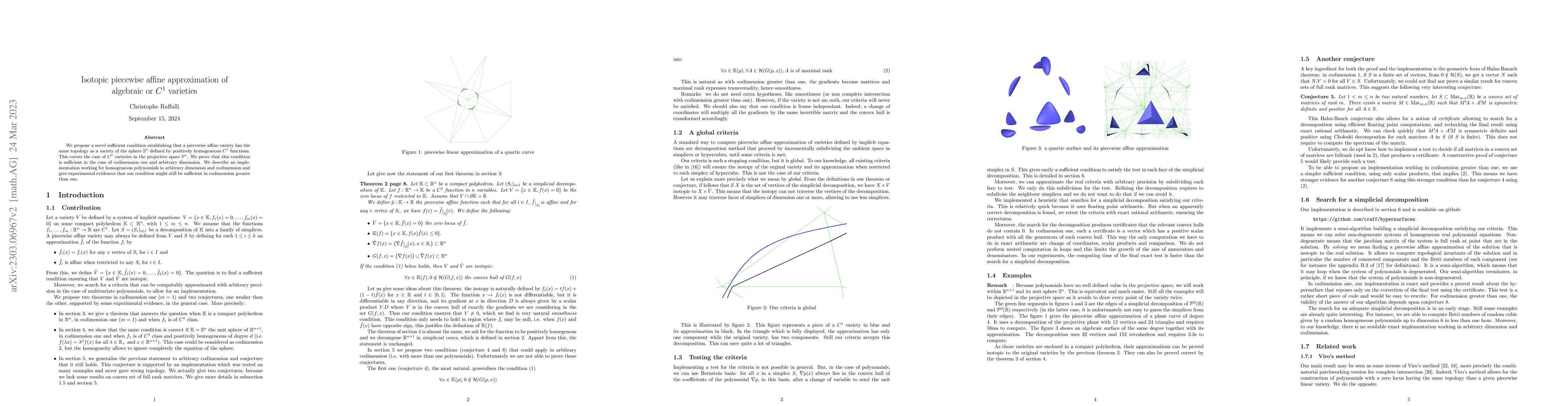 Thumbnail for Isotopic piecewise affine approximation of algebraic or $C^1$ varieties