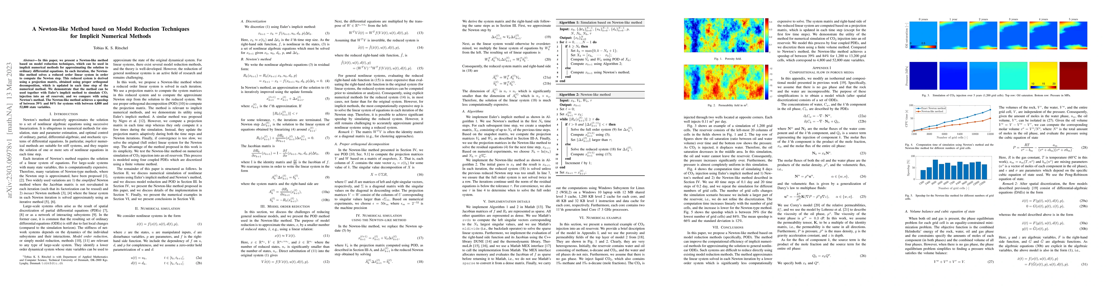 Thumbnail for A Newton-like Method based on Model Reduction Techniques for Implicit
  Numerical Methods