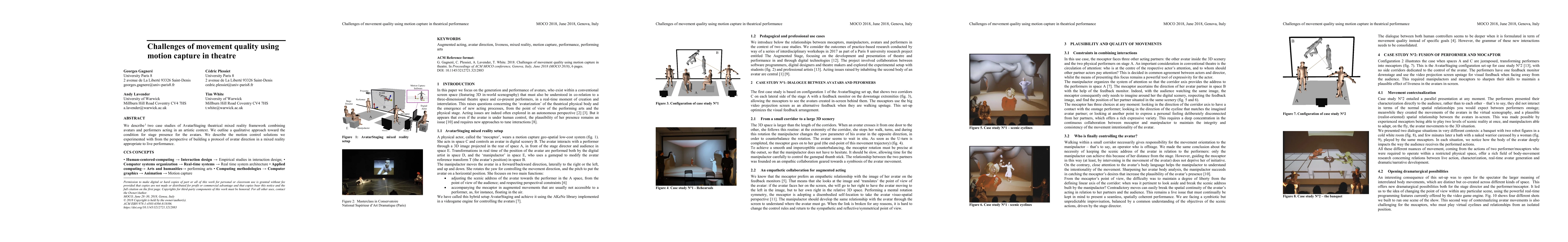 Thumbnail for Challenges of movement quality using motion capture in theatre