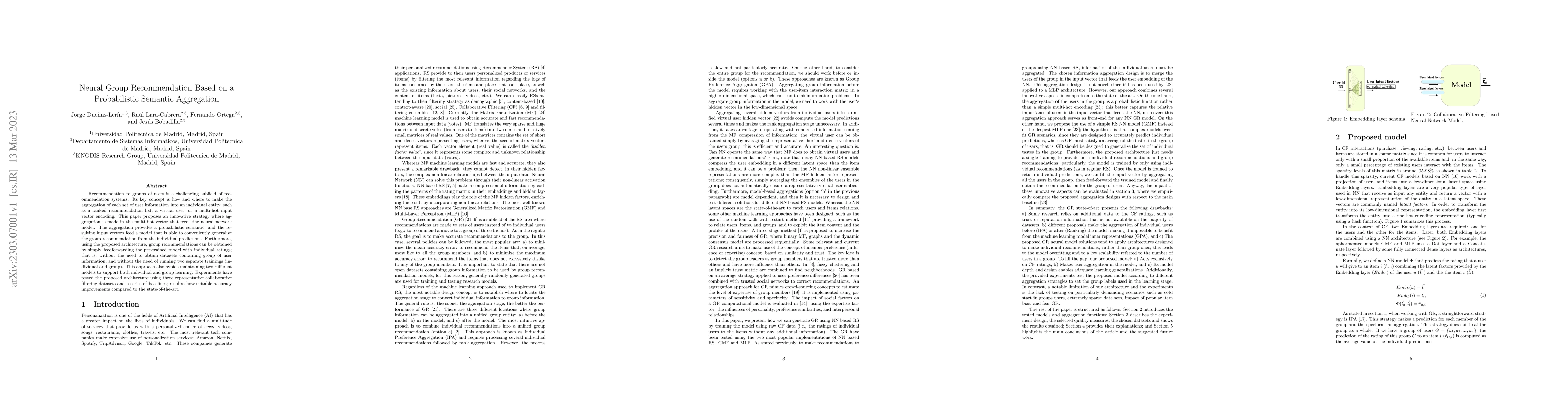 Thumbnail for Neural Group Recommendation Based on a Probabilistic Semantic
  Aggregation
