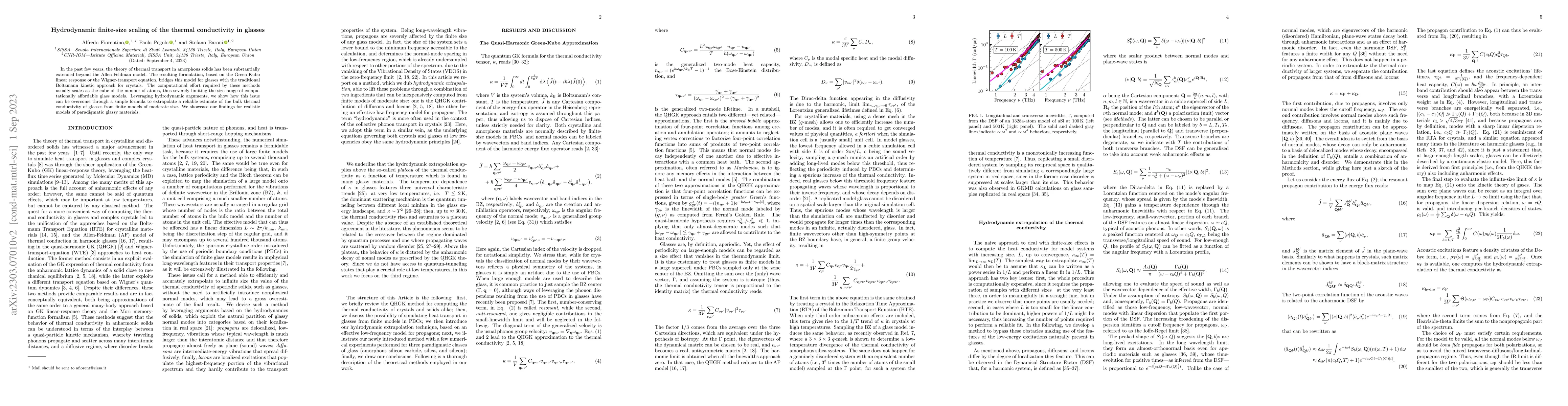 Thumbnail for Hydrodynamic finite-size scaling of the thermal conductivity in glasses