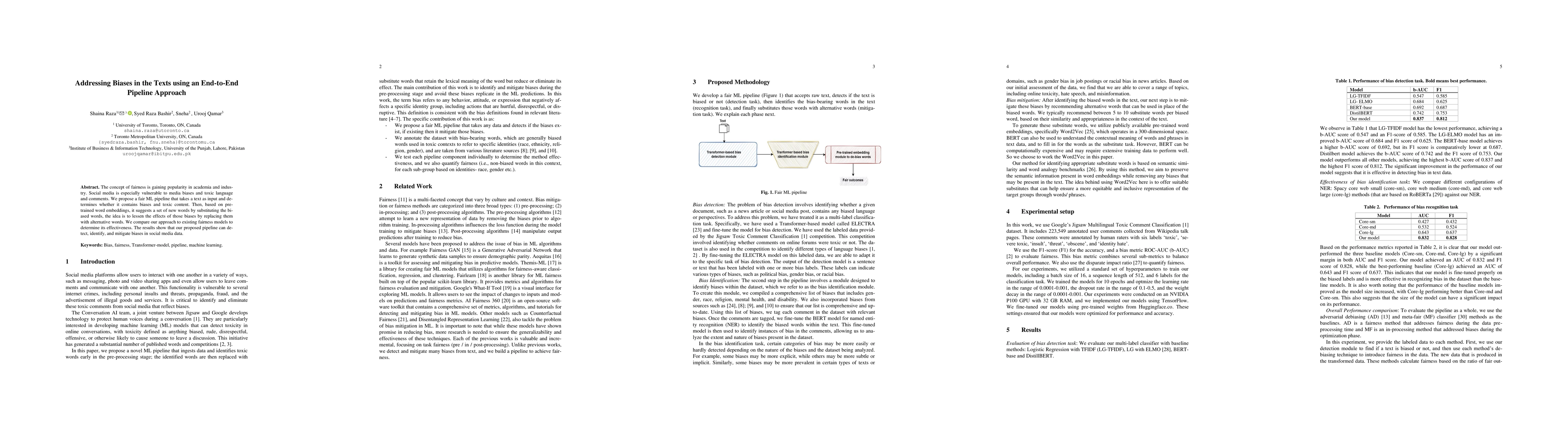 Thumbnail for Addressing Biases in the Texts using an End-to-End Pipeline Approach