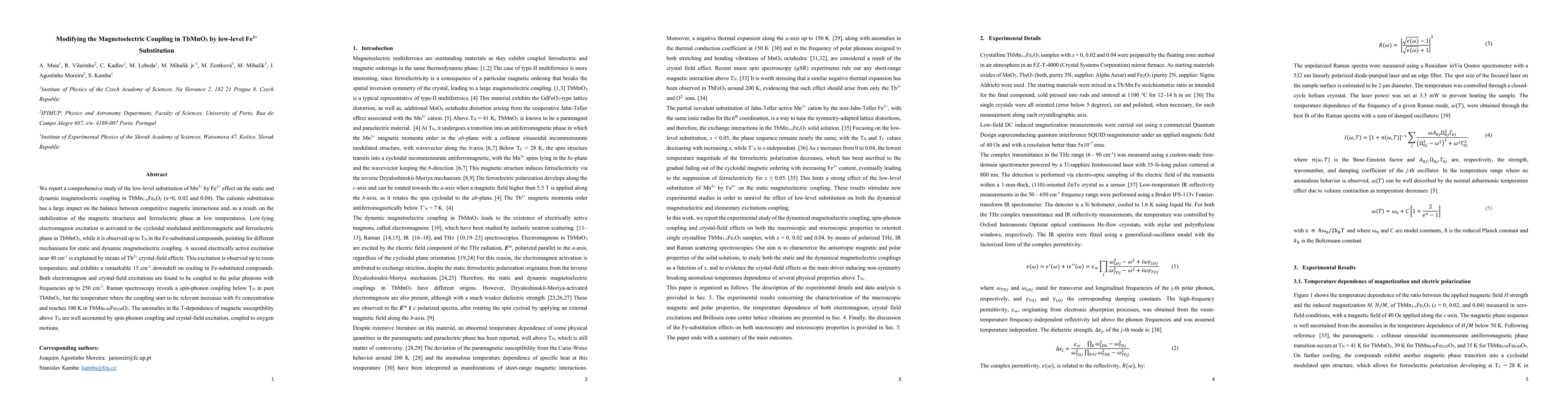 Thumbnail for Modifying the magnetoelectric coupling in TbMnO$_3$ by low-level
  Fe$^{3+}$ substitution