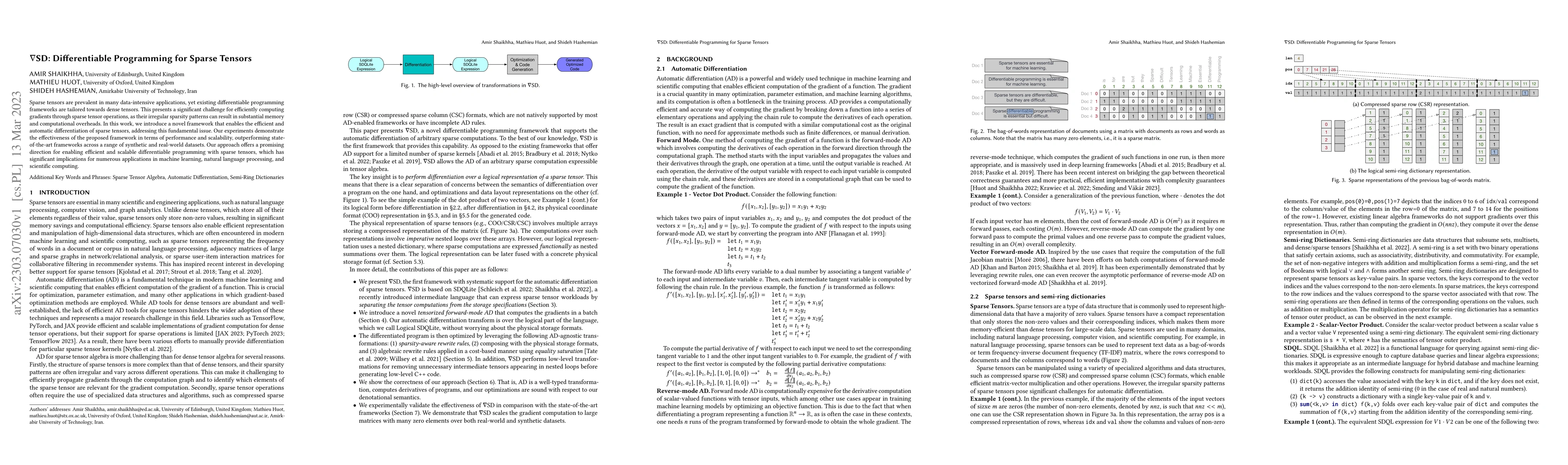 Thumbnail for $\nabla$SD: Differentiable Programming for Sparse Tensors