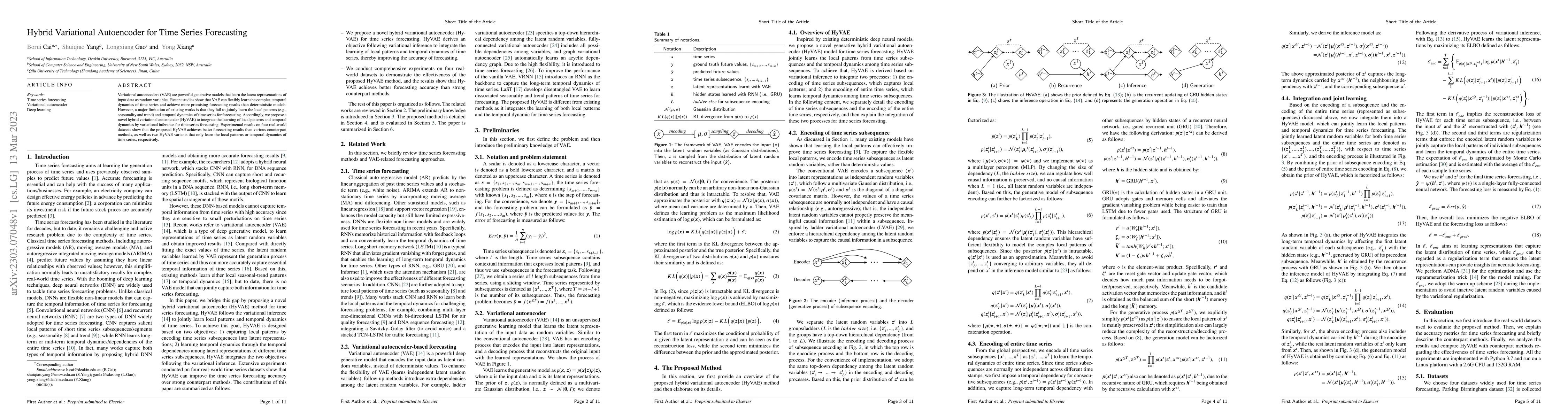 Thumbnail for Hybrid Variational Autoencoder for Time Series Forecasting